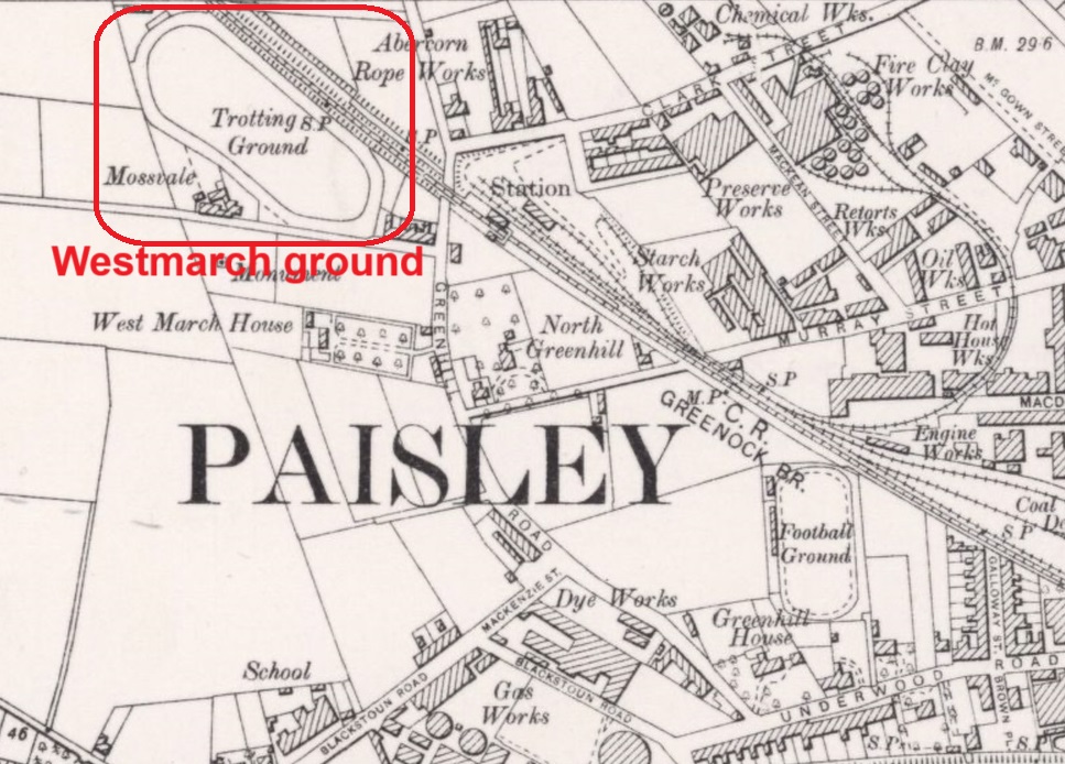 Paisley - Westmarch Ground : Map credit National Library of Scotland